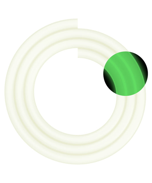 Silikonschlauch Soft-Touch Glow in the Dark - Green