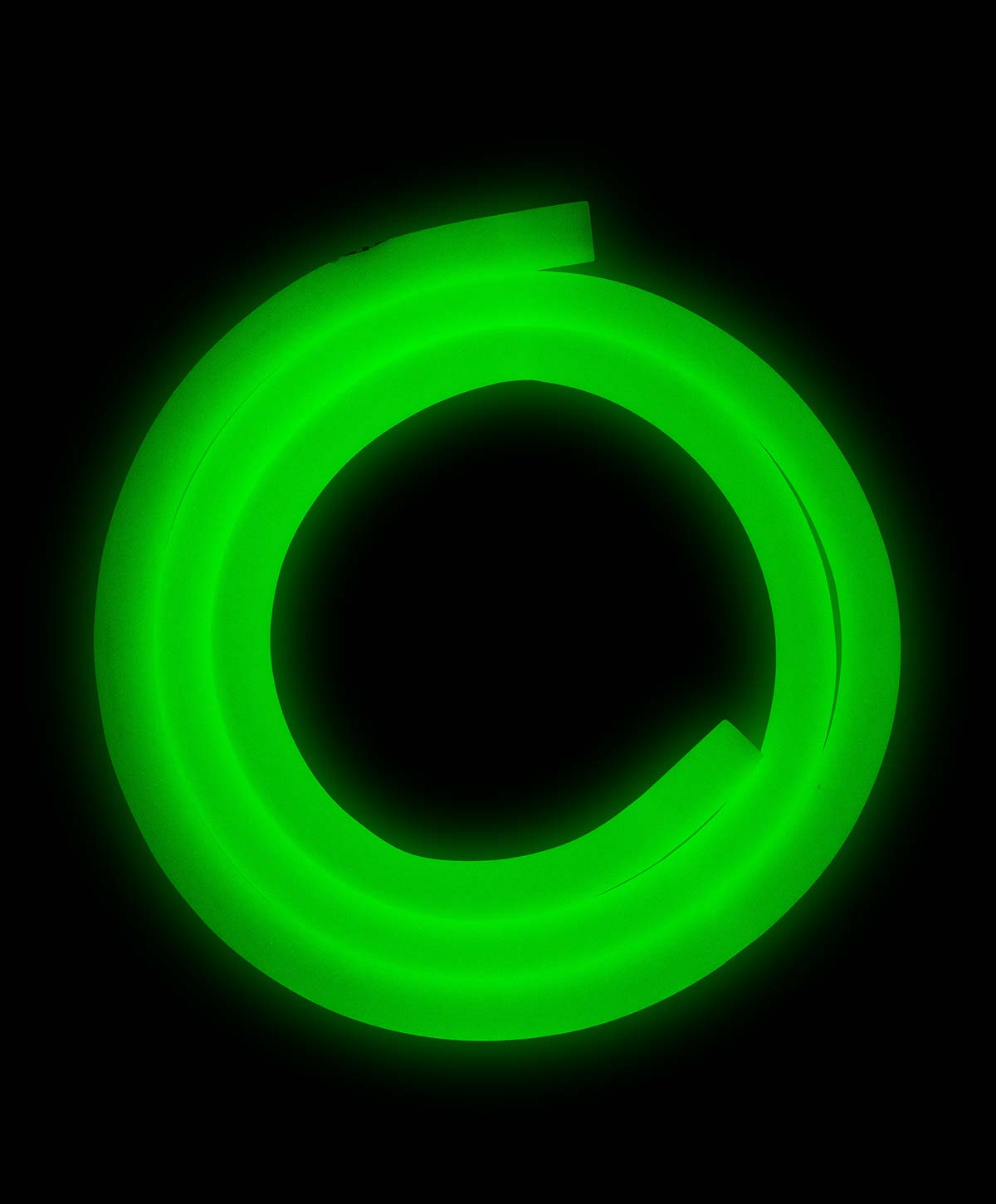 Silikonschlauch Soft-Touch Glow in the Dark - Green
